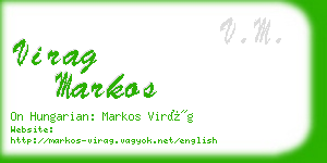 virag markos business card